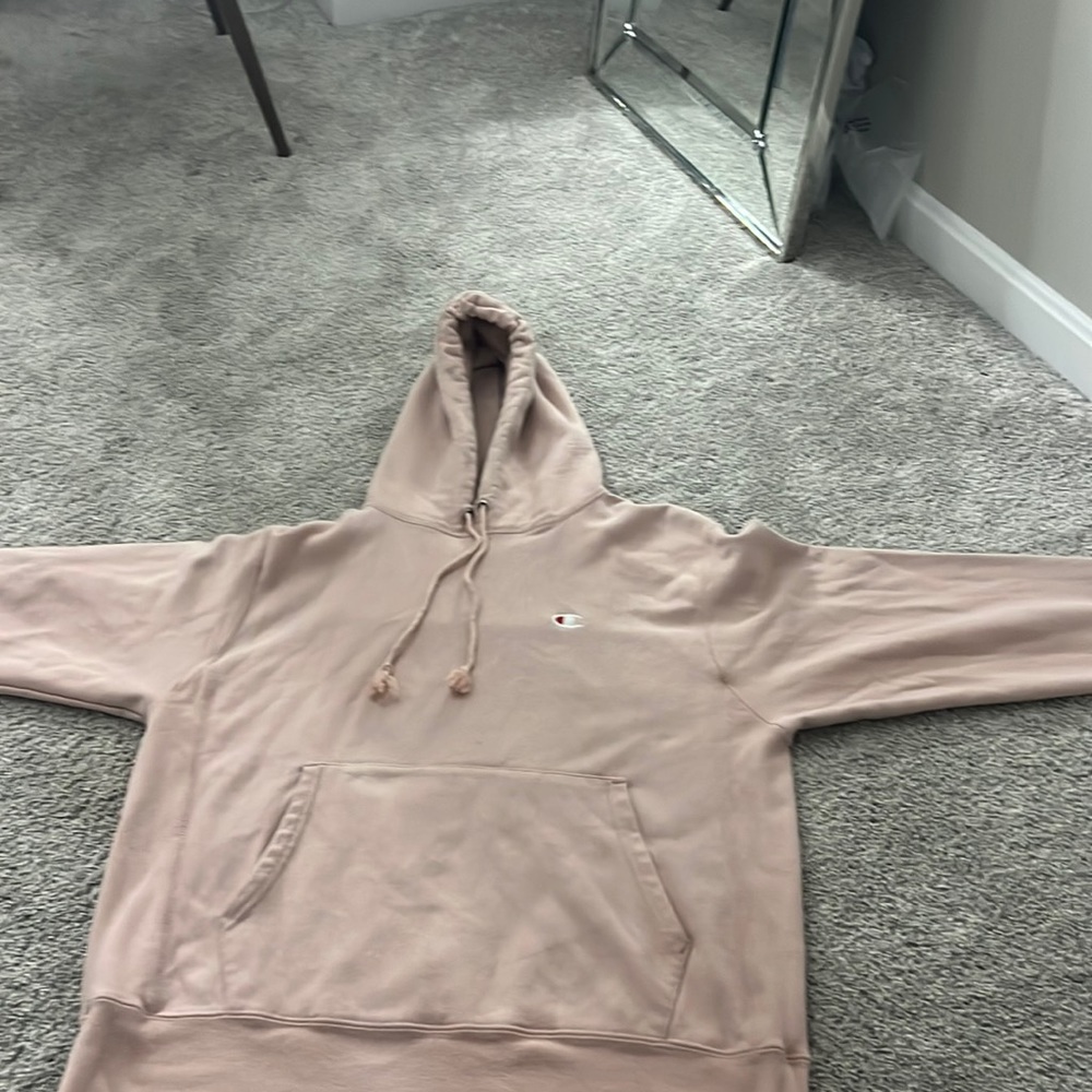 Baby pink Champion hoodie